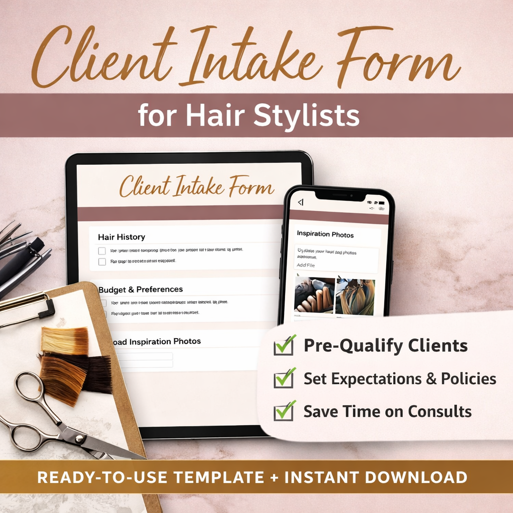Unlimited Use Client Intake Form For Stylists